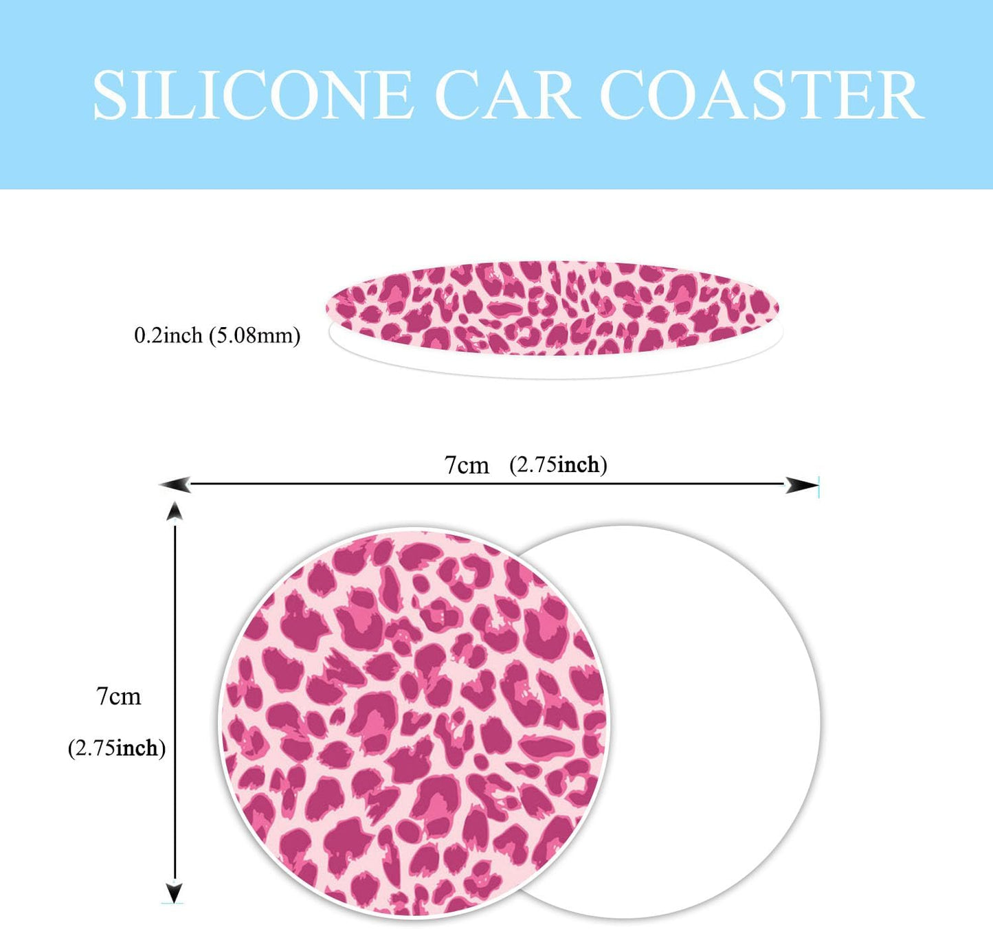Marco matrícula aluminio leopardo rosa 2 Pzas