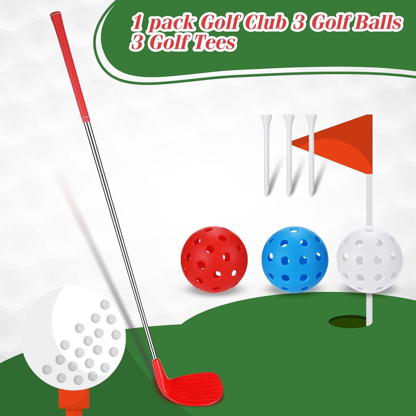 Set palos golf plástico cabezas grandes para hogar y patio