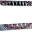 Marco matrícula acero inox dientes tiburón personalizable