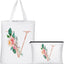 2 bolsas lona diseño floral monograma mujer