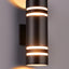 Luminaria exterior IP65 bronce aceitado aluminio pared