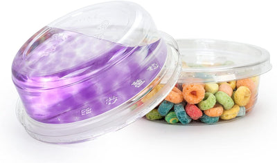 Combo 20 Contenedores PET 8oz Tapa Plana Ultra Transparente