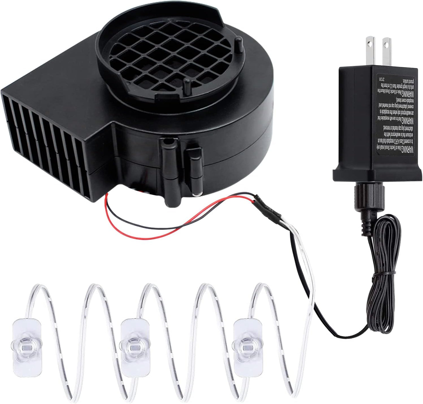 Soplador aire inflables 12V con ventilador 3 luces LED