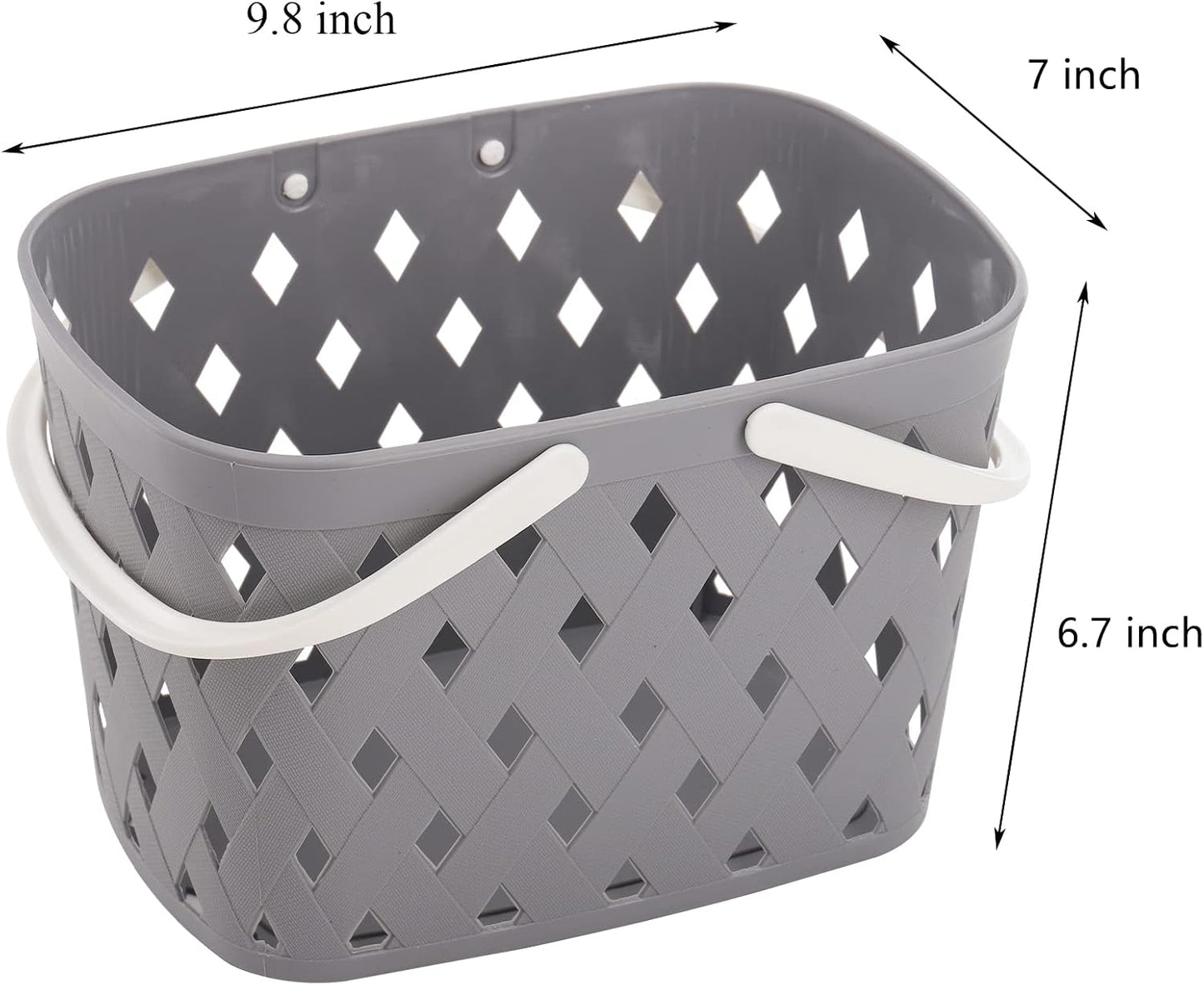 3 Pzas Organiz. ducha plástico con asa baño dormitorio