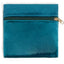 3 bolsas terciopelo con cremallera para joyas 4x4pulg azul