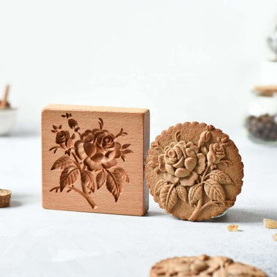 Molde galletas madera tallada para Springerle Lebkuchen