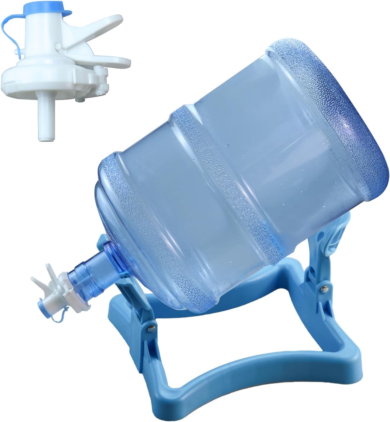 Soporte dispensador agua 3-5gal plegable con boquilla