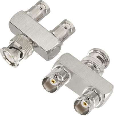 Adaptador BNC macho a hembra tipo T 3 vías