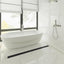 Drenaje ducha 60" negro mate con rejilla acero inox