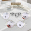 Set 4 Anillos Desbordamiento Fregadero Baño Plateado
