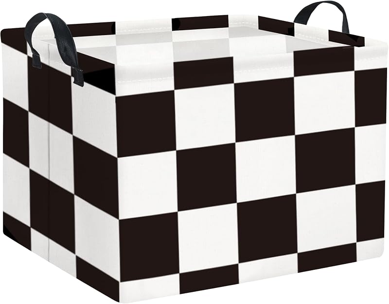 Canasta rectangular con asas para organizar hogar