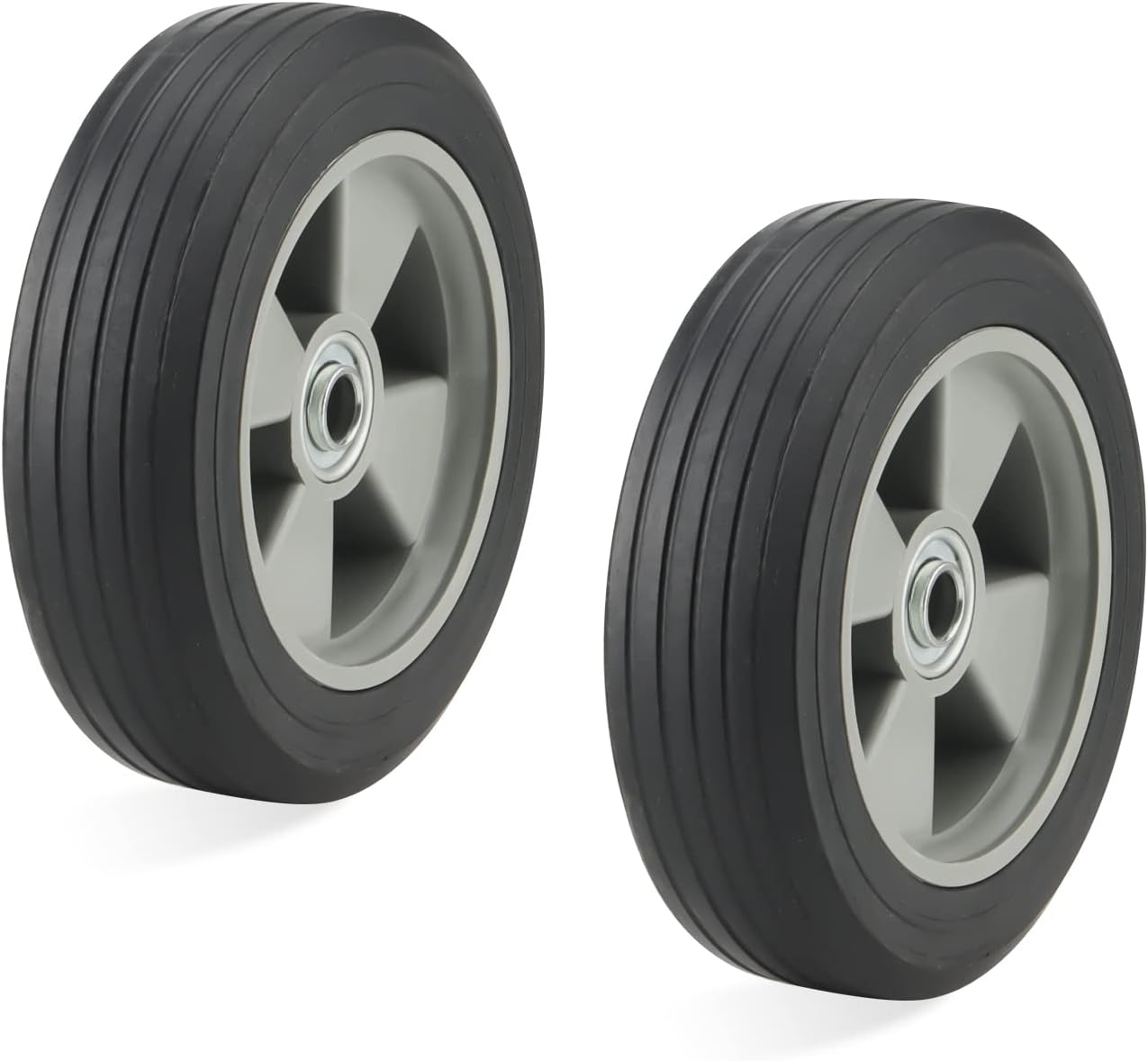 2 Pzas Ruedas 8x2.1" para Camiones Mano Eje 5/8"