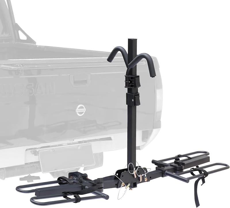 Portabicicletas plegable para 2 bicis 80lb con enganche