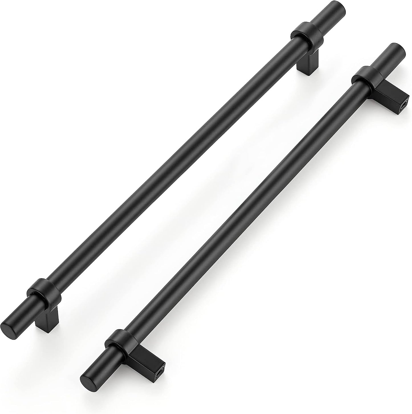 15 Manijas Gabinete Cocina 10pulg Negro Mate