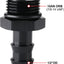 Adaptador manguera 1/2 macho aluminio negro 2 Pzas
