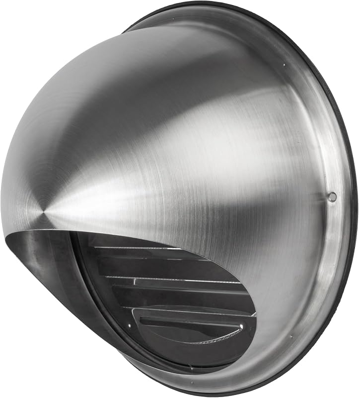 Cubierta ventilación acero inox 8" con sello goma
