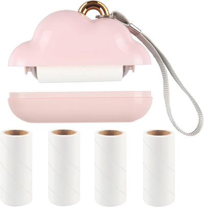 Rodillo pelusa viaje reutilizable 150 hojas rosa