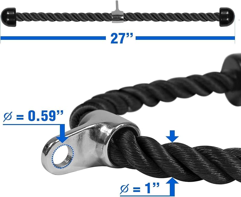 Set accesorios máquina cable tríceps LAT para gimnasio