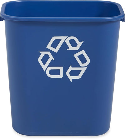 Papelera reciclaje escritorio 28qt plástico azul