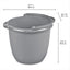 Cubo titanio 10qt plástico gris boquilla mango limpieza jardinería
