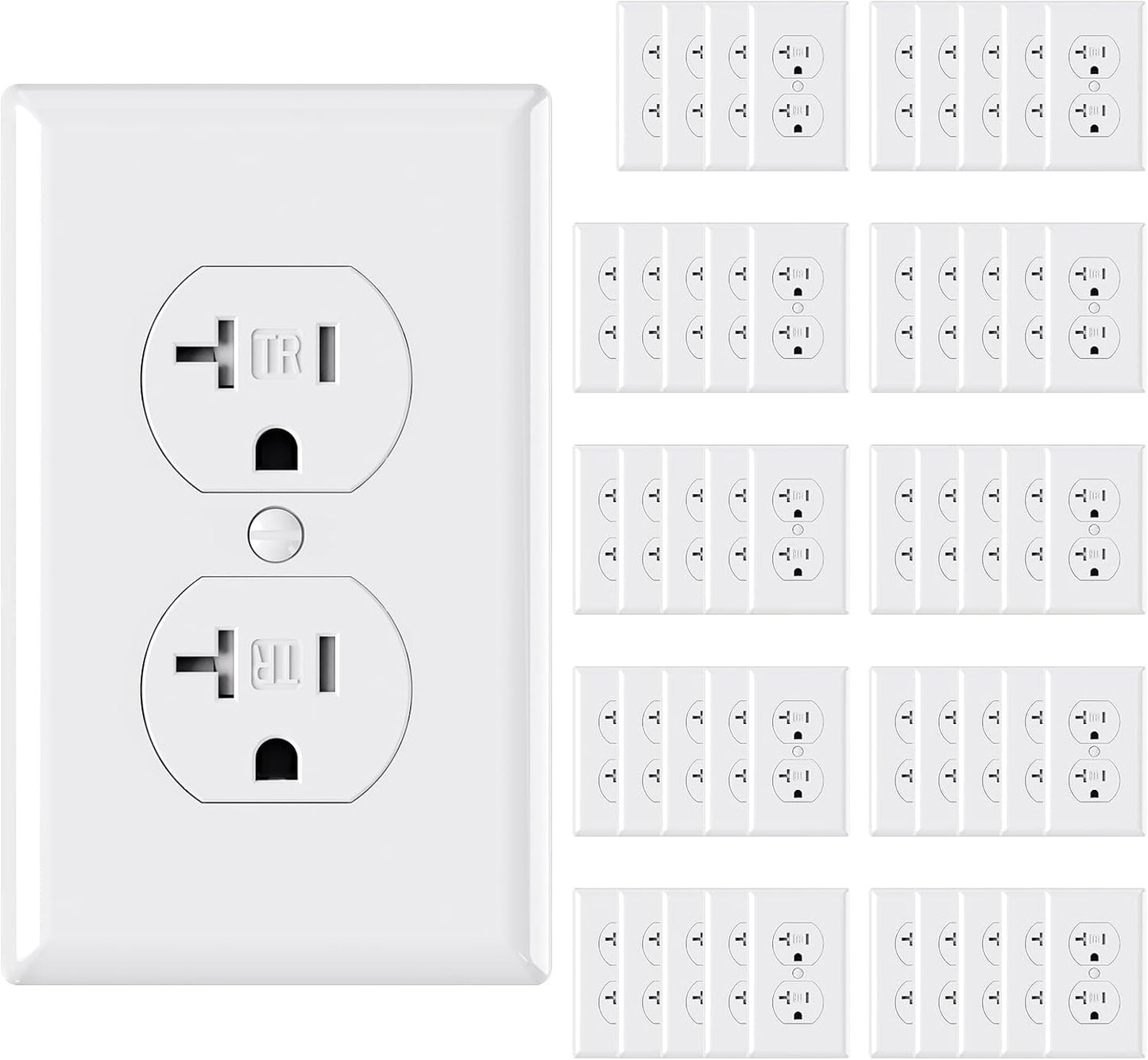 Toma eléctrica doble 20A duplex resistente TR