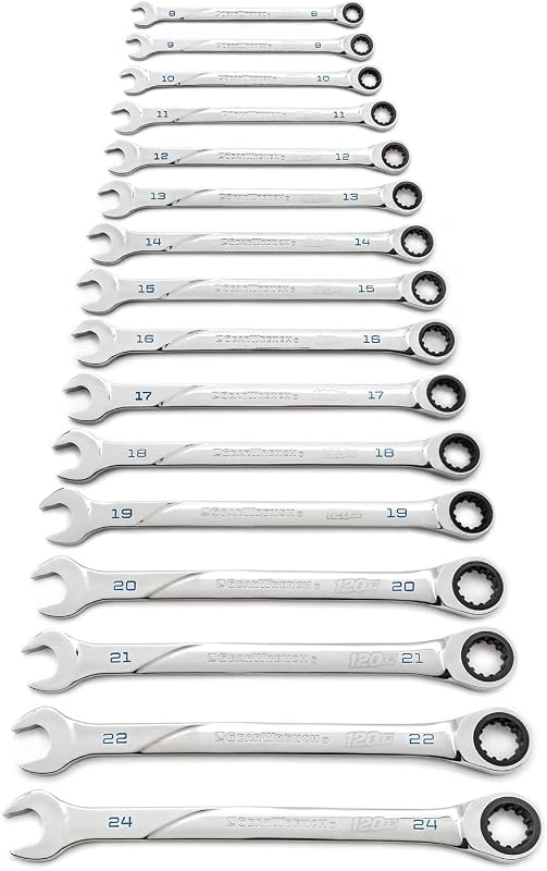 Set 16 Pzas Llaves Trinquete 120XP Lengüeta Universal