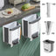 2 Pzas Basurero Cocina Plegable Plástico 2.4gal Blanco