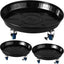 3 Pack Soporte Plantas Ruedas 13pulg Negro