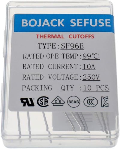 Fusibles térmicos 10A 250V 210.2°F paquete 10 pzas