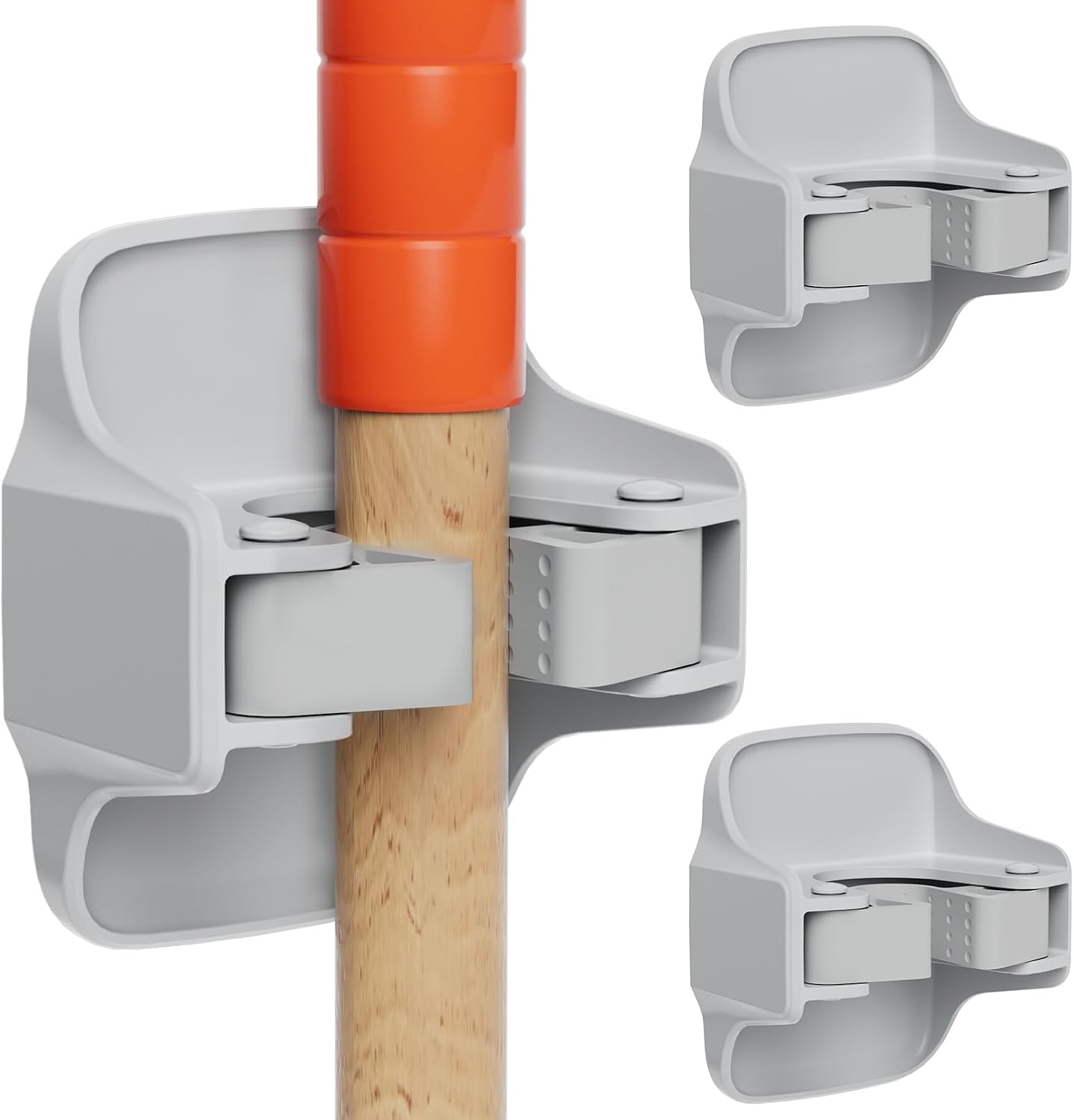 3 Soportes Escobas Autoadhesivos Antiderrapantes Pared