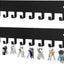 Pack 2 llaveros pared 8 ganchos negro sin taladro