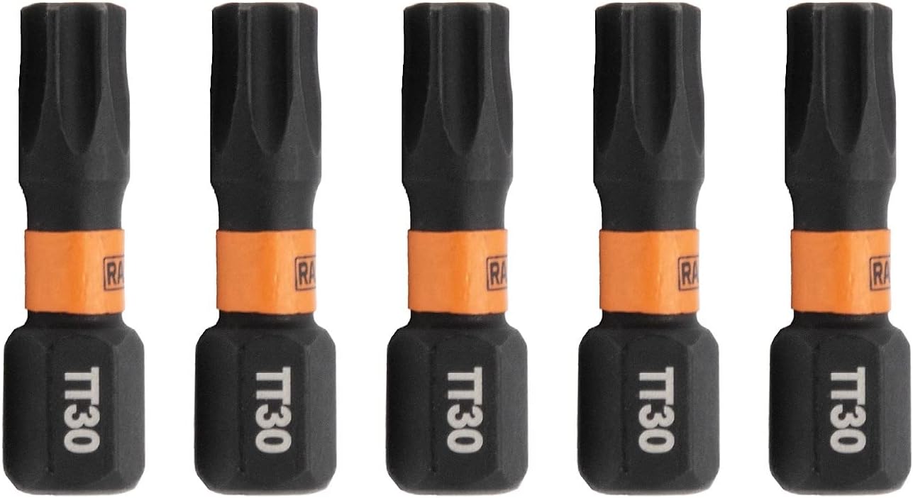 Brocas Torx T30 S2 acero resistente 1/4 pulg pack 5