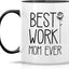 Taza café cerámica 11oz Best Work Mom Ever con mango