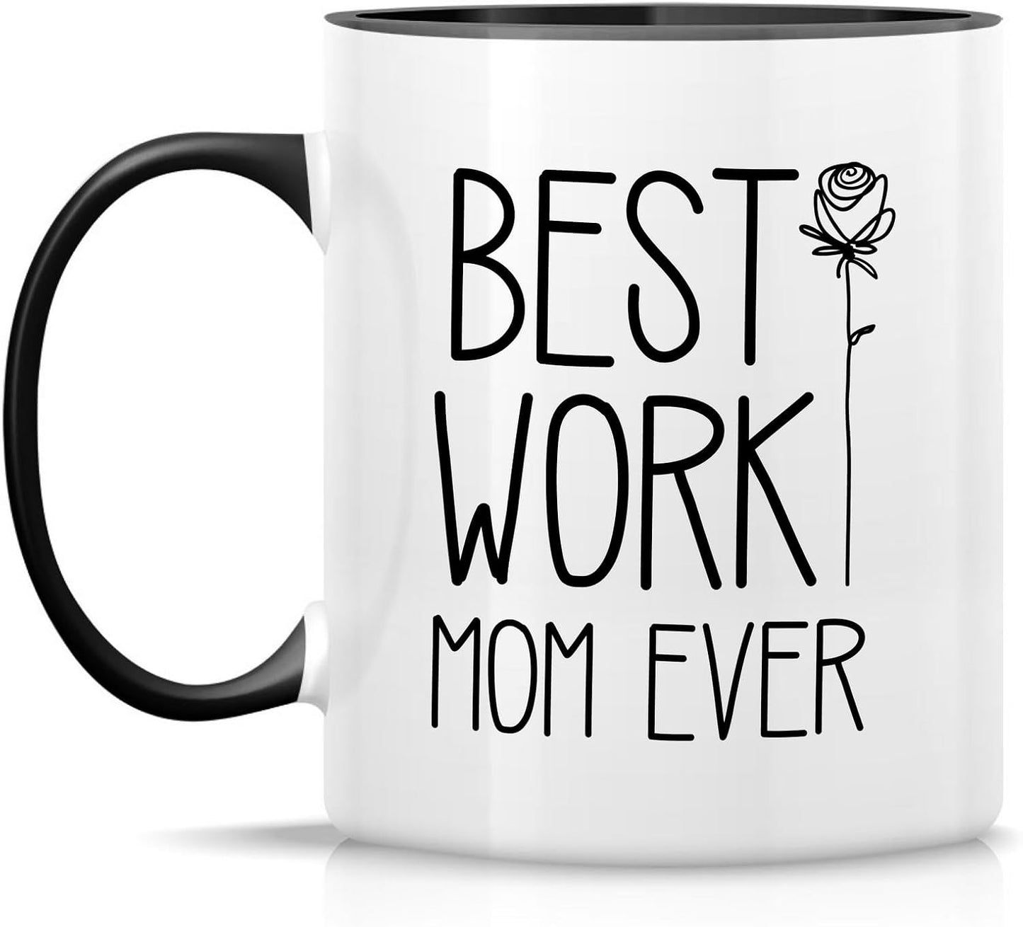 Taza café cerámica 11oz Best Work Mom Ever con mango