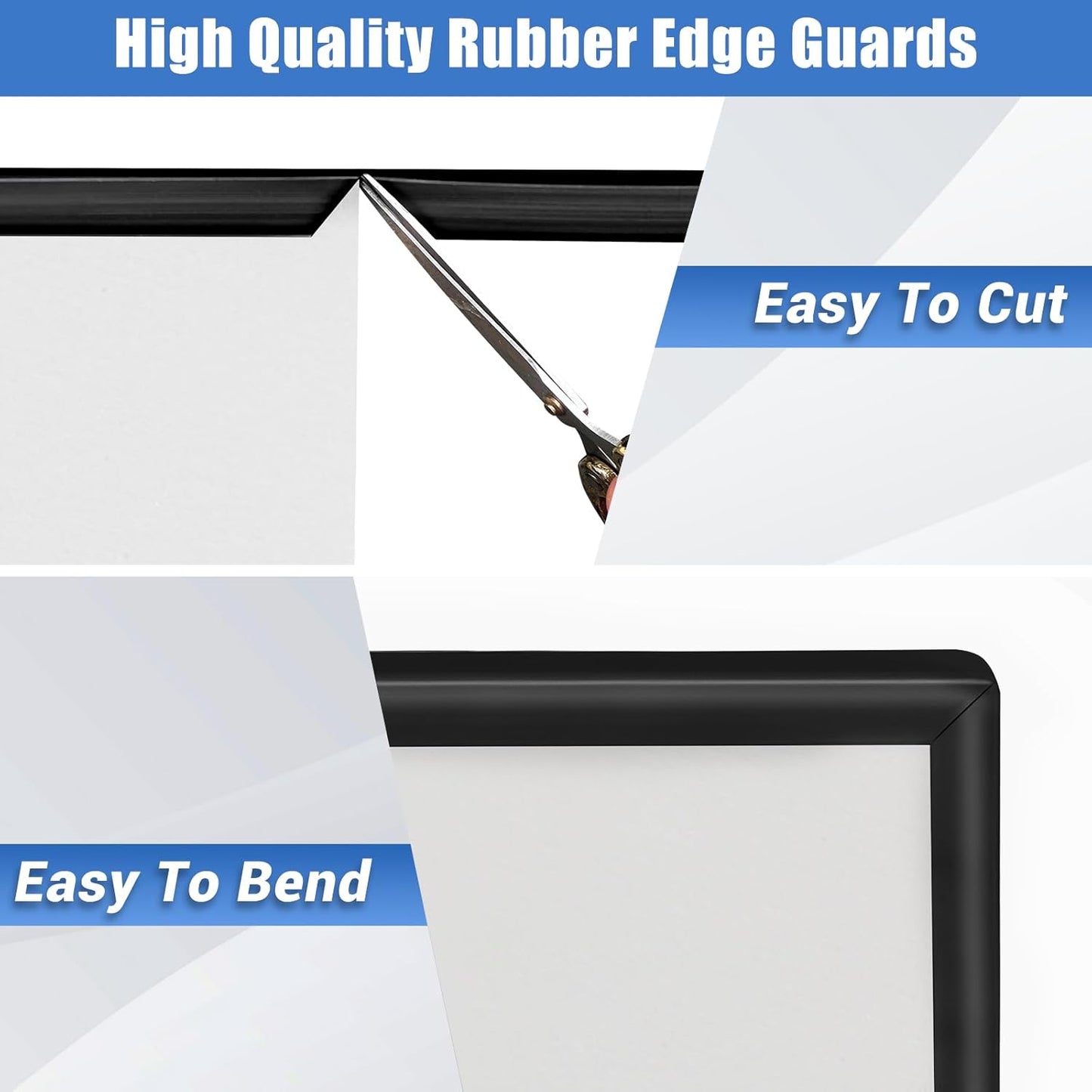 Borde goma protector autoadhesivo EPDM 2-1/4pulg 10pies negro