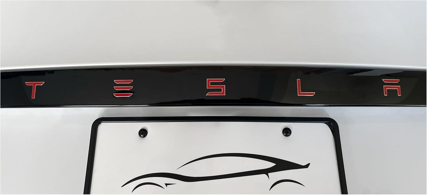 Envoltura portón trasera Tesla Model X 2 Pzas Rojo Brillante