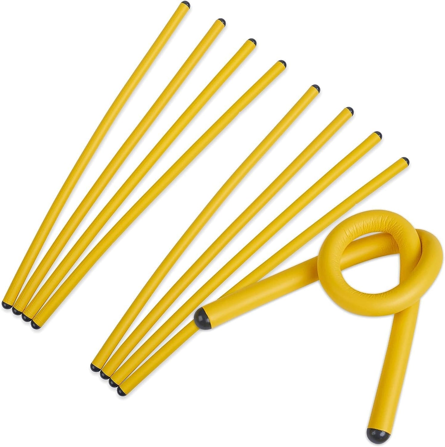 Lazos goma reutilizables amarillo 17" 8 pzas