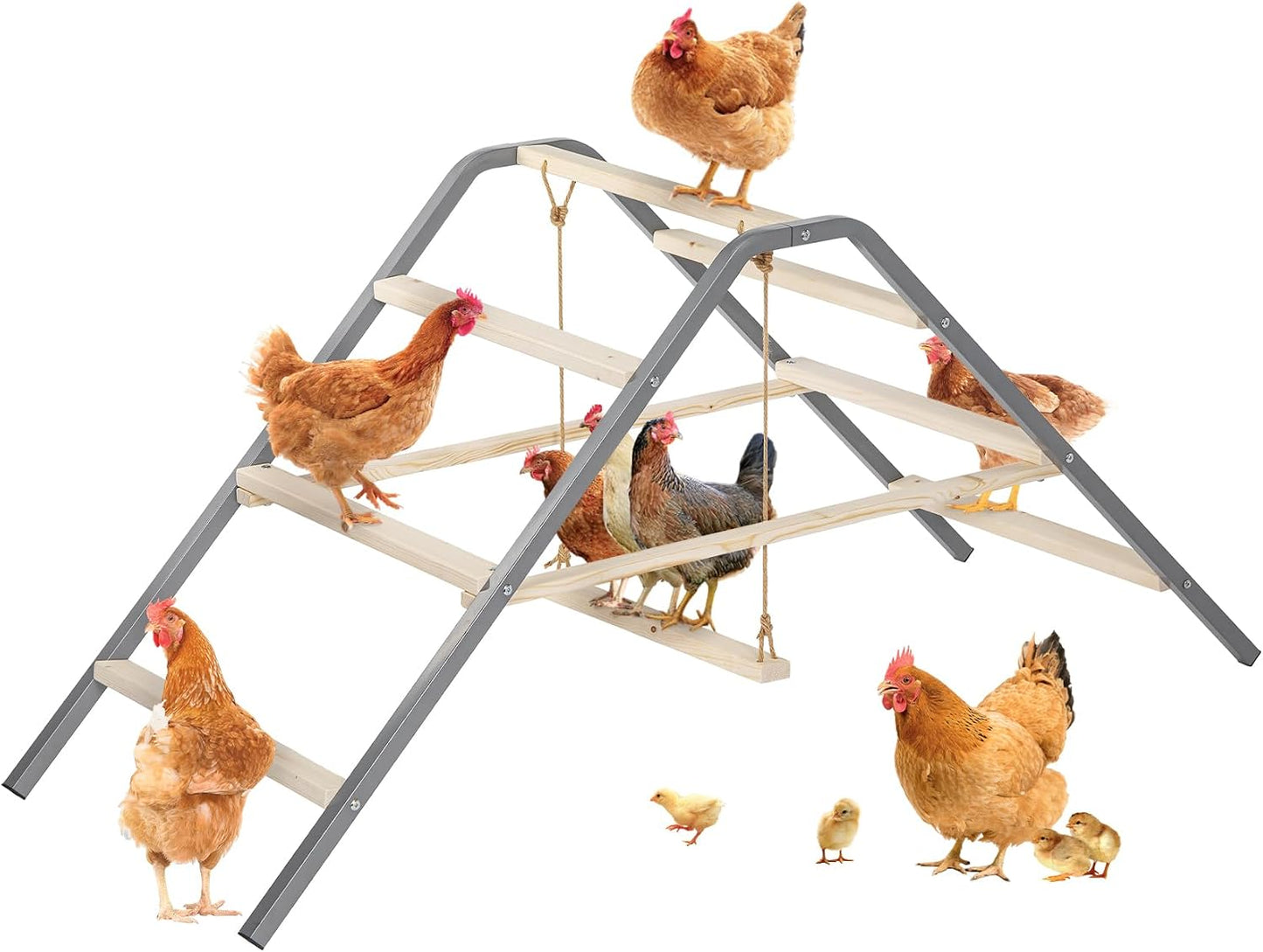 Barra anidaje pollos madera hierro inox gallinero patio