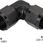 Acoplador giratorio 90 grados 8AN hembra aluminio negro