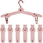 6 Perchas Viaje Plegables Rosa Estante Secado