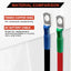 Cables batería 2 AWG 12pulg cobre auto marina solar