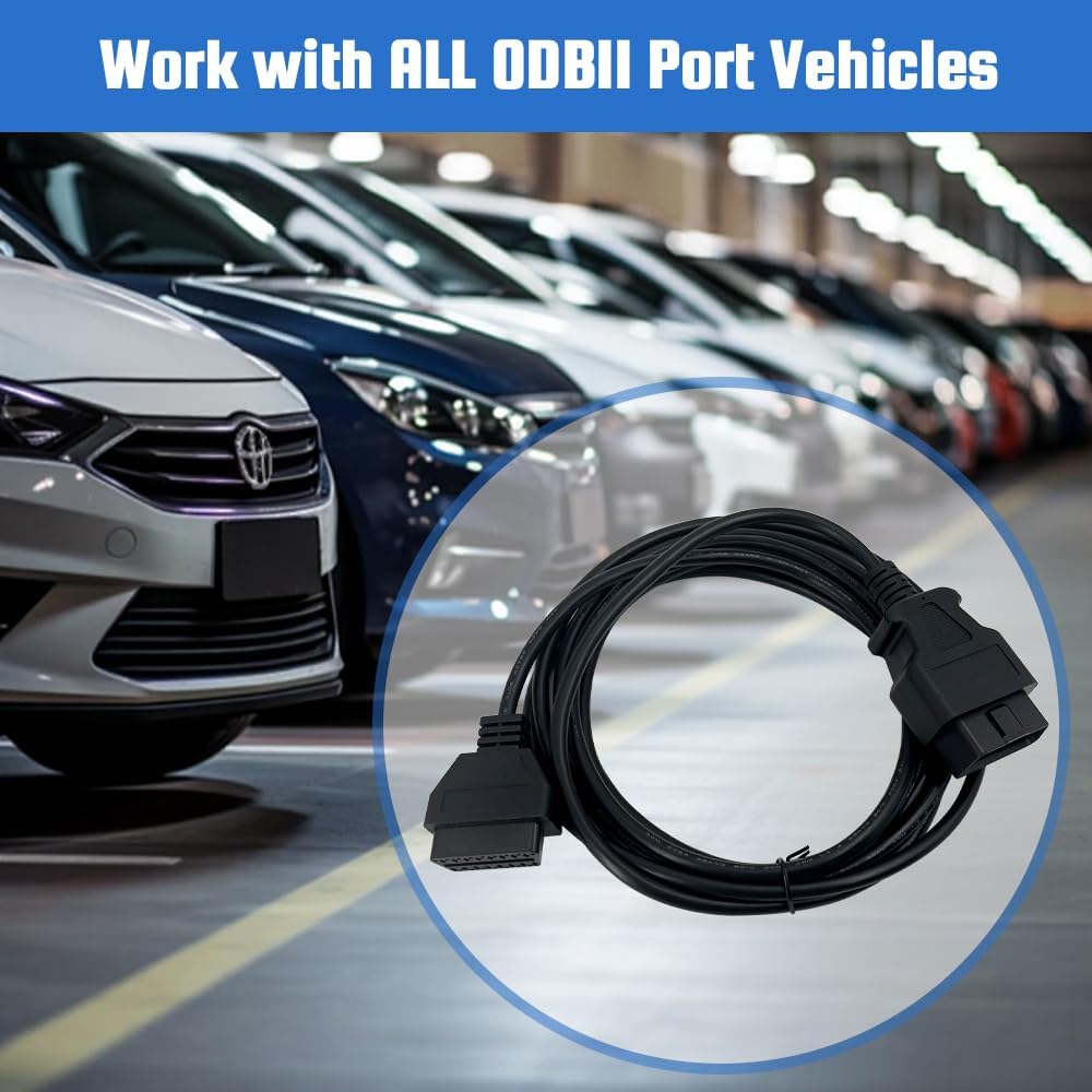 Cable extensión OBD2 macho hembra 16.4pies diagnóstico