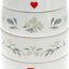 Tazas medidoras apiladas para hornear y cocinar con diseño floral