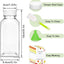 Botellas plástico 8oz tapa segura reutiliz. 6 Pzas blanco