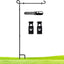 Soporte bandera metal resistente con clip tigre