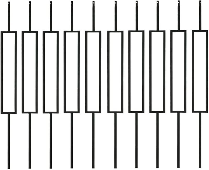 Set 10 balaustres hierro forjado barandilla metal negro