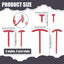 6 Barras Medición Perimetral 6 Estilos Con Película Protectora