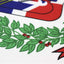 Bandera República Dominicana 3x5ft con ojales latón