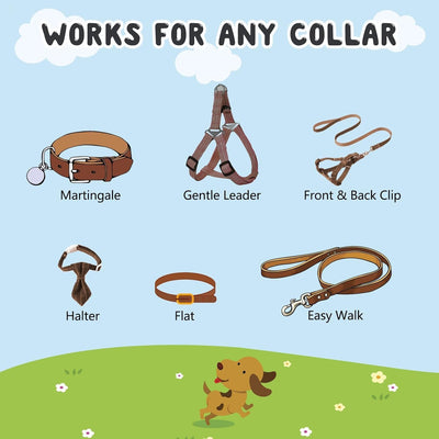 Clips seguridad collar perro 2 pzas ajustables conector arnés