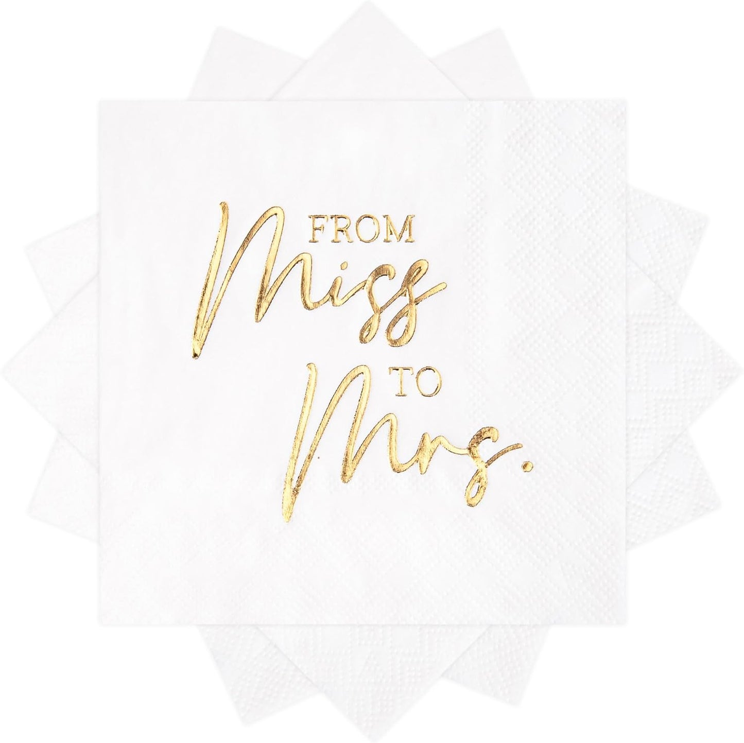 Servilleta Boda Blanca Mrs